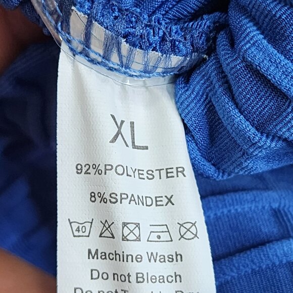 Womens Blue High-Waisted Textured Butt Shaping Leggings Size XL - Picture 5 of 11